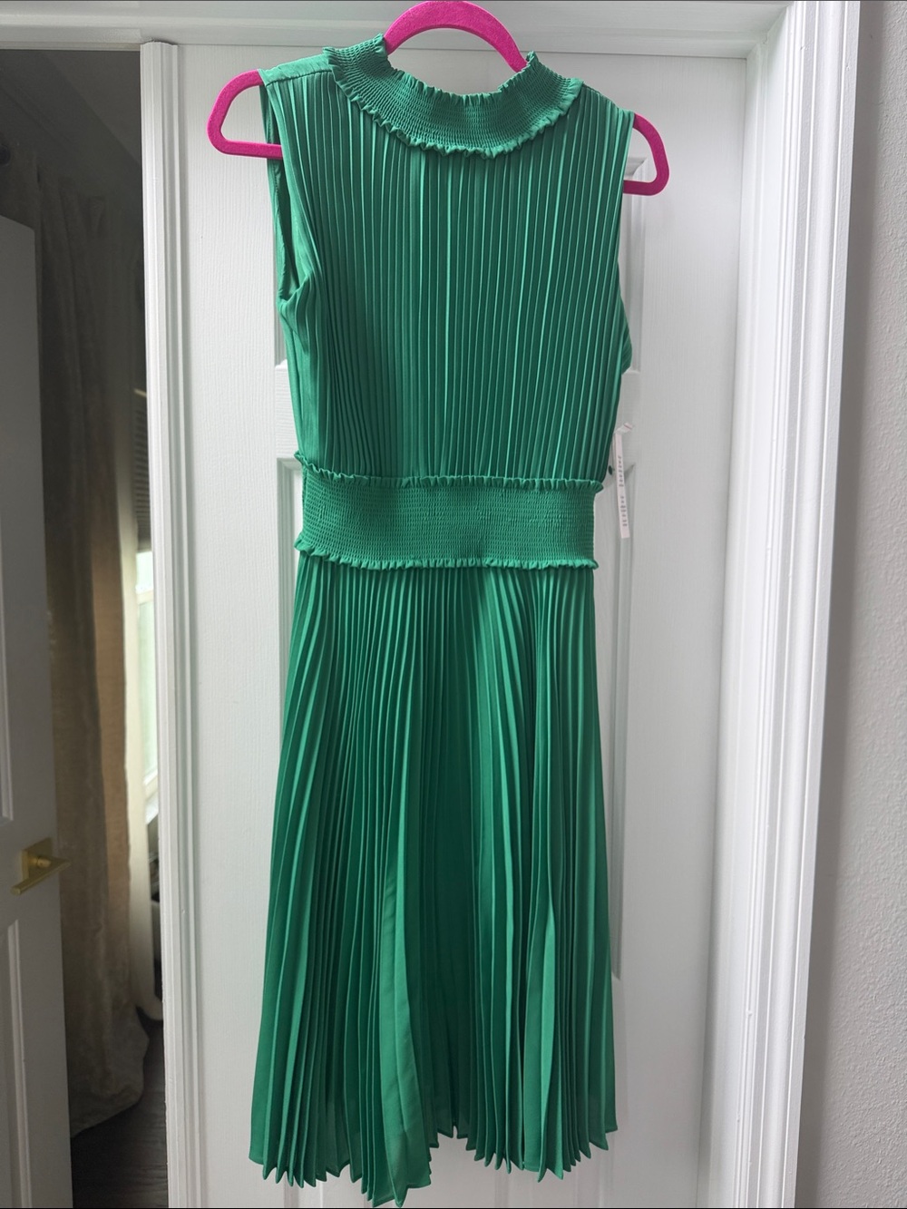 Nanette Lepore Shamrock Green Pleated Midi Dress